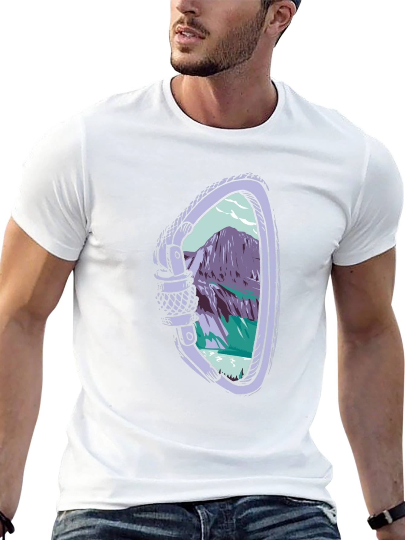 Carabiner Mountain View Graphic Tee - Black