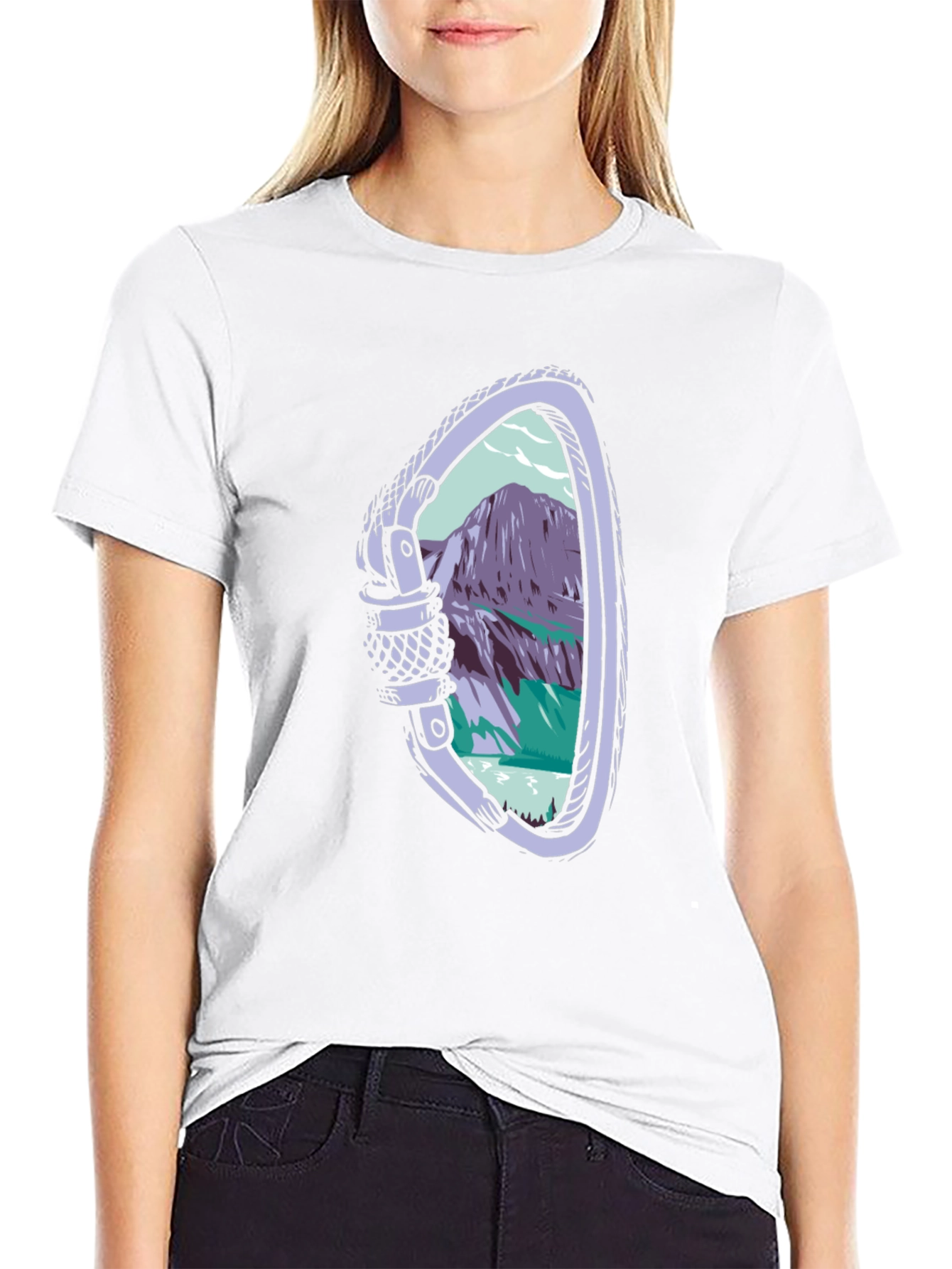 Carabiner Mountain View Graphic Tee - Black