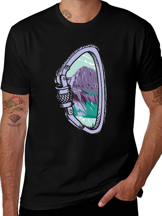 Carabiner Mountain View Graphic Tee - Black