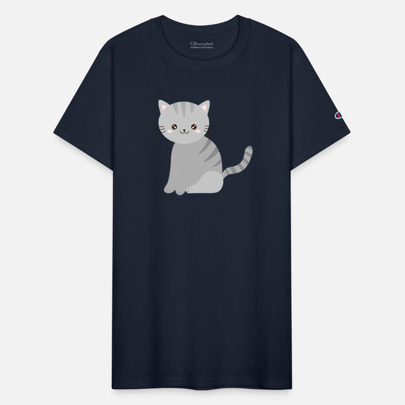 kawaii grey tabby cat