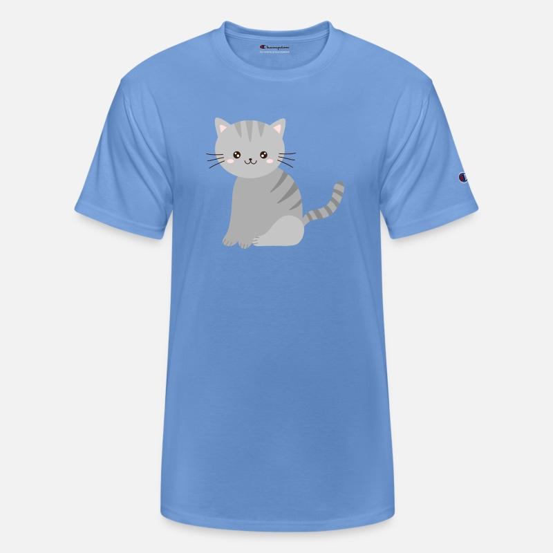 kawaii grey tabby cat
