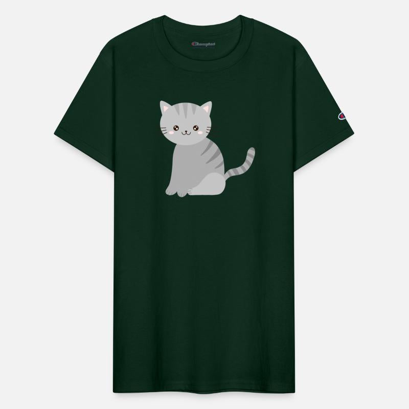kawaii grey tabby cat