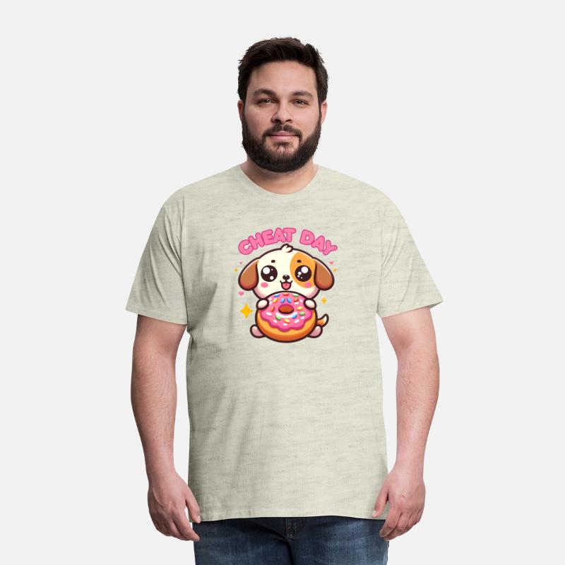 Kawaii Puppy & Donut 'CHEAT DAY' Art