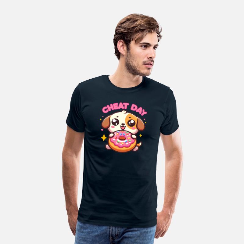 Kawaii Puppy & Donut 'CHEAT DAY' Art