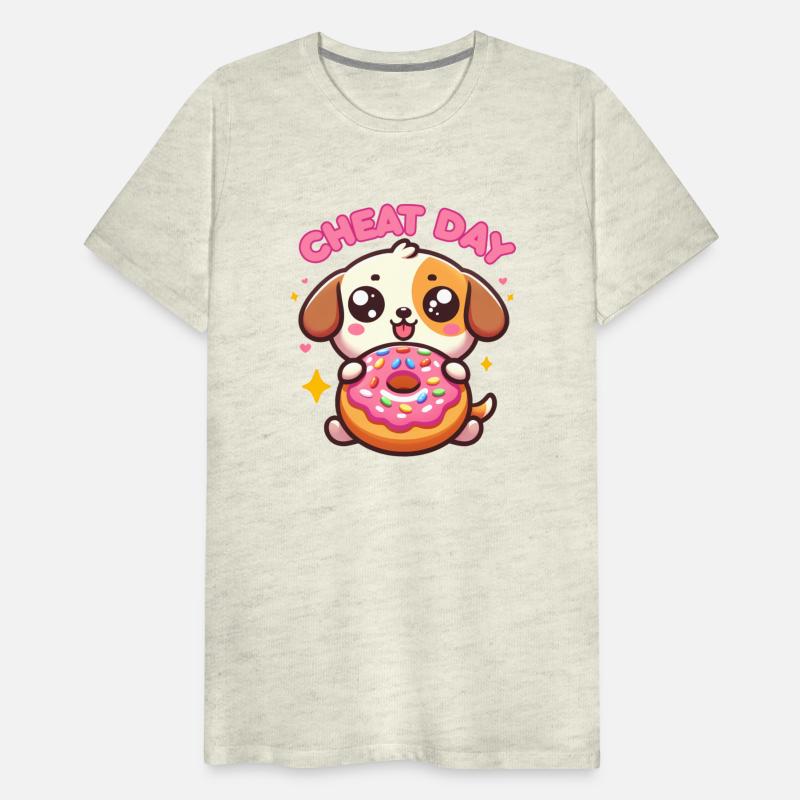 Kawaii Puppy & Donut 'CHEAT DAY' Art