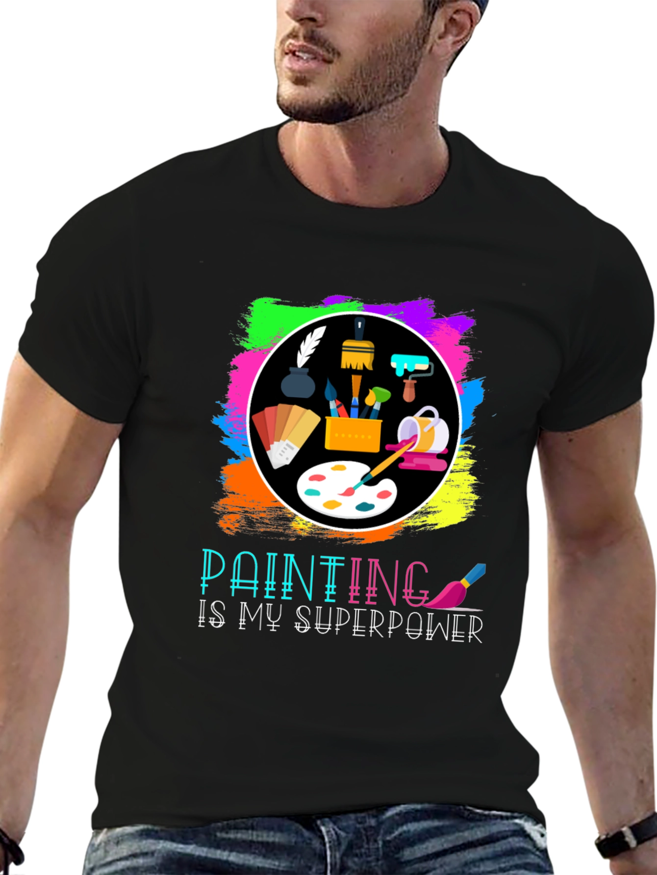Painting is My Superpower T-Shirt Artist Painter Tee