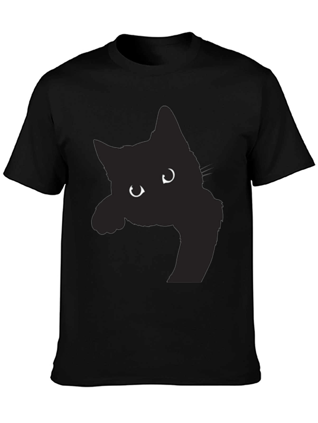 Black Cat Peek-a-Boo Graphic Tee