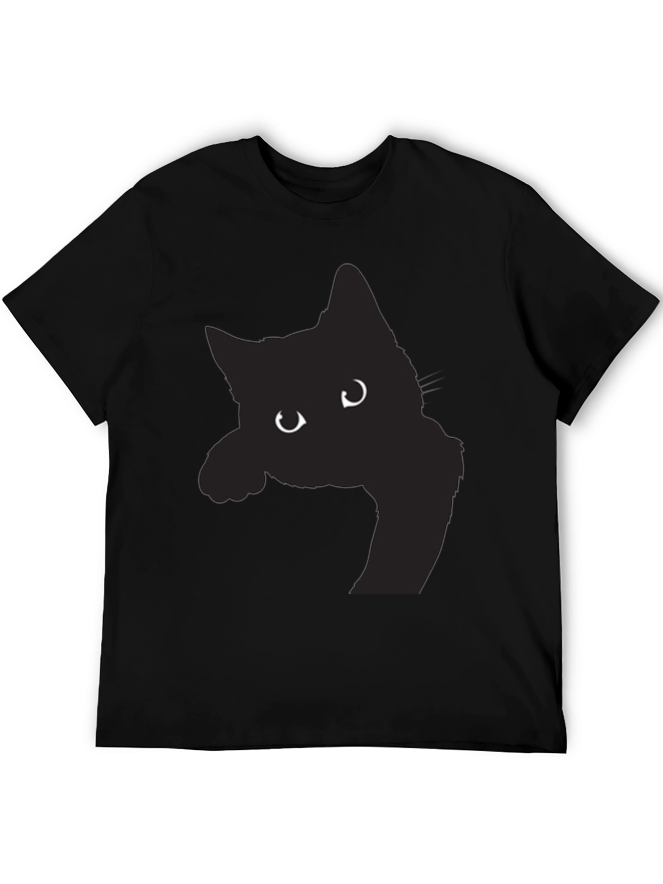 Black Cat Peek-a-Boo Graphic Tee