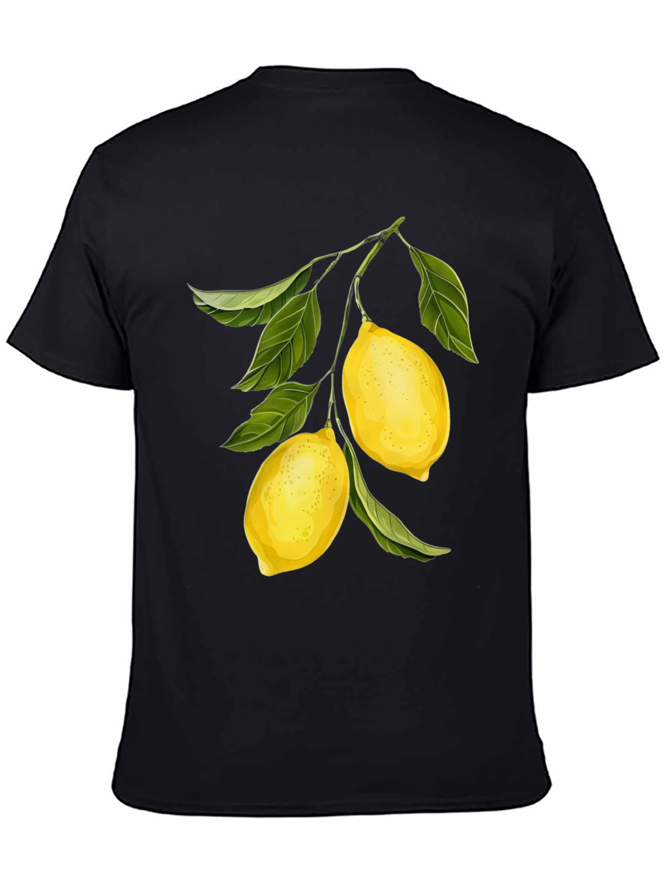 Lemon Branch Graphic Black T-Shirt