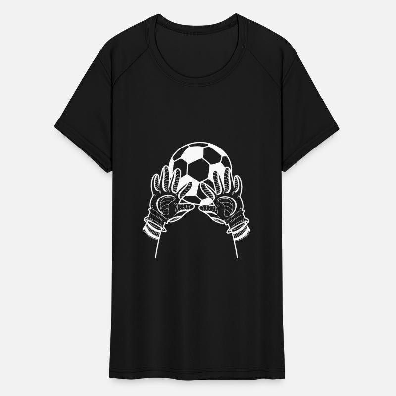Keeper hands catching soccer ball play football