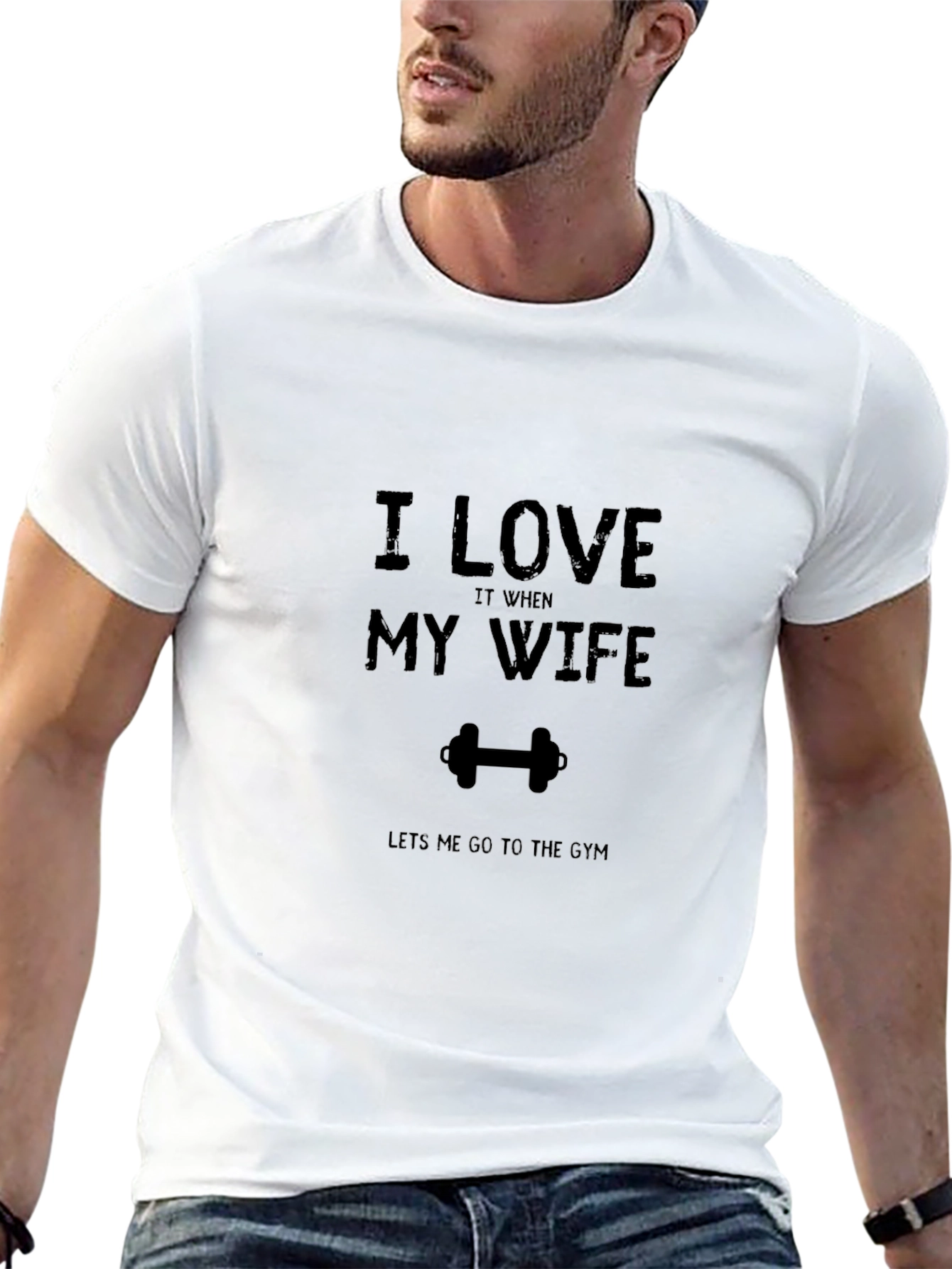 Funny Gym Lover T-Shirt - I Love My Wife