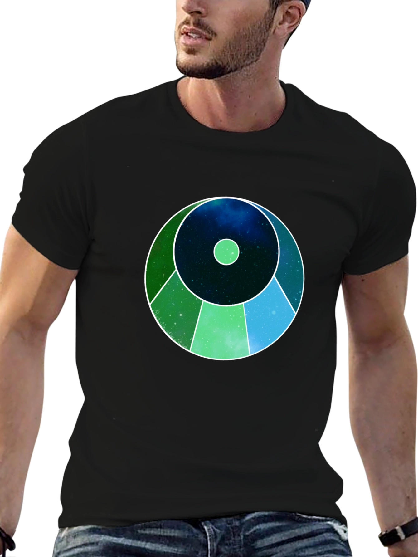 Geometric Galaxy Graphic T-Shirt