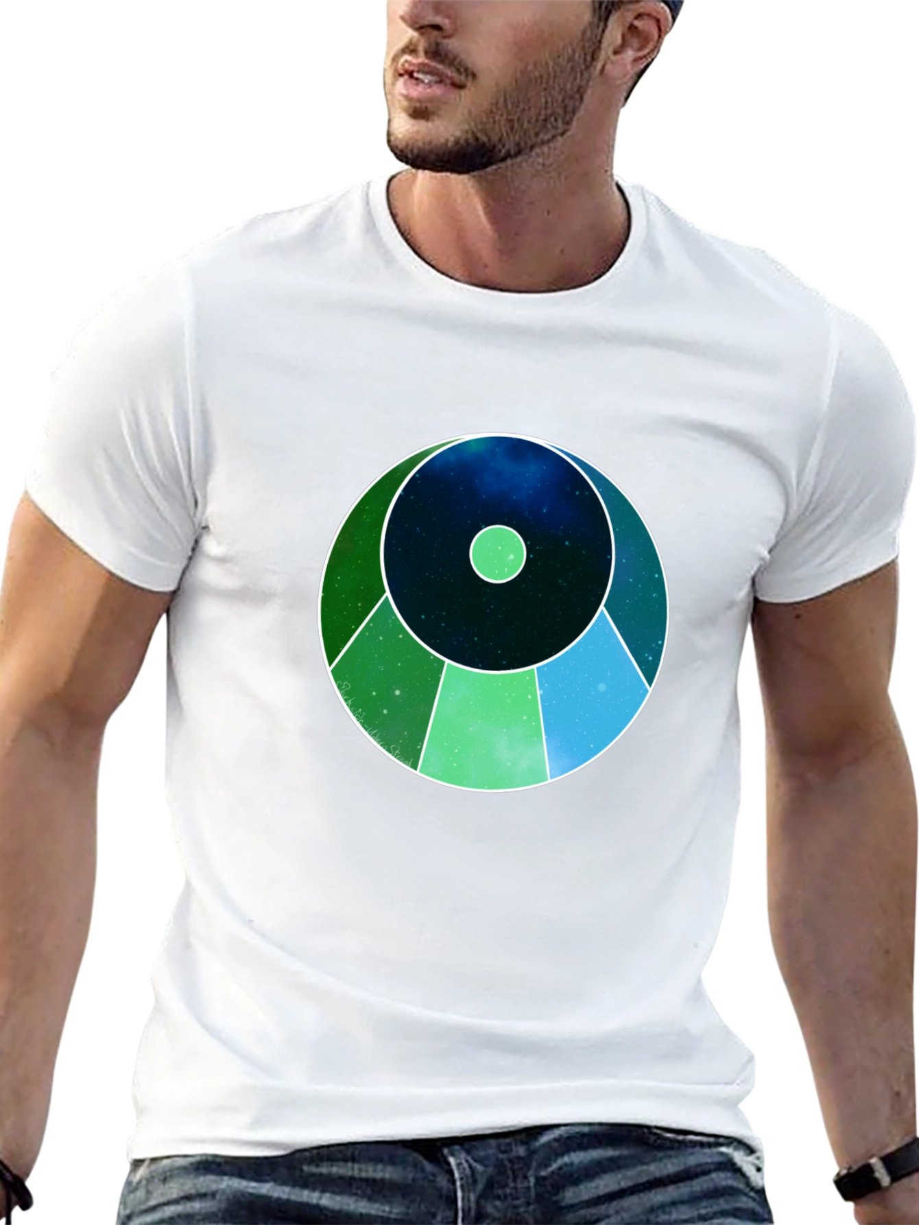 Geometric Galaxy Graphic T-Shirt