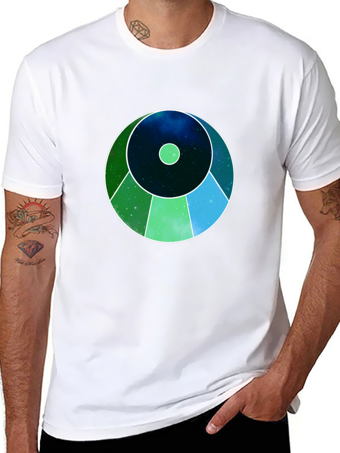 Geometric Galaxy Graphic T-Shirt