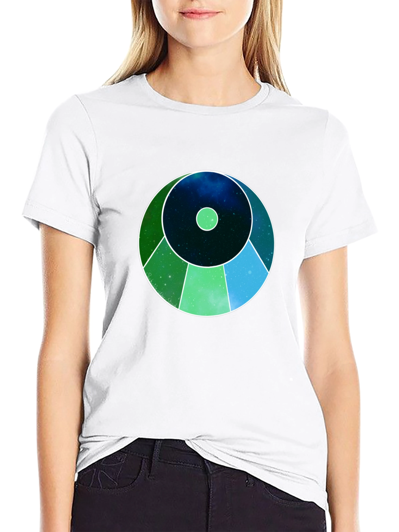Geometric Galaxy Graphic T-Shirt