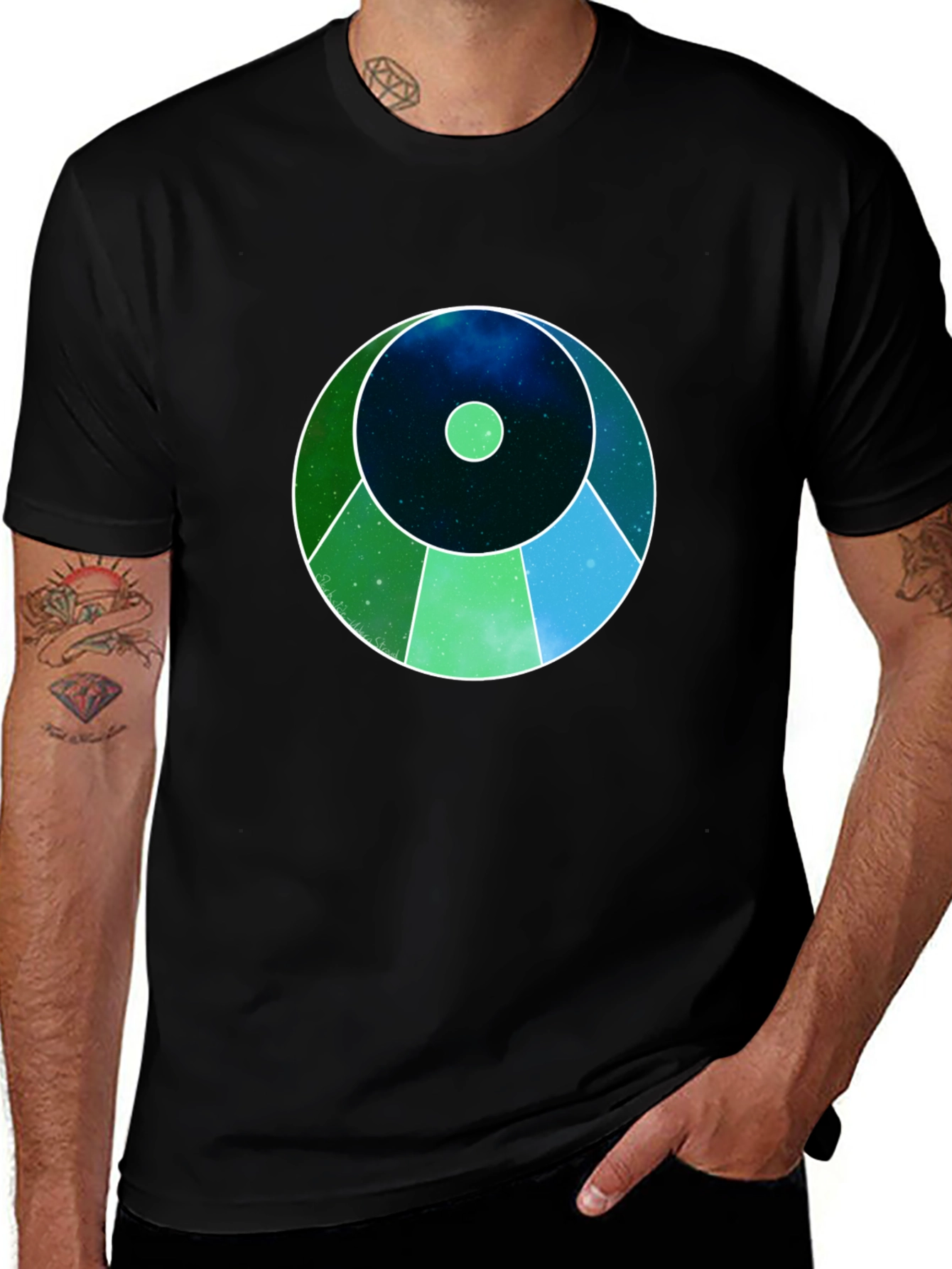 Geometric Galaxy Graphic T-Shirt