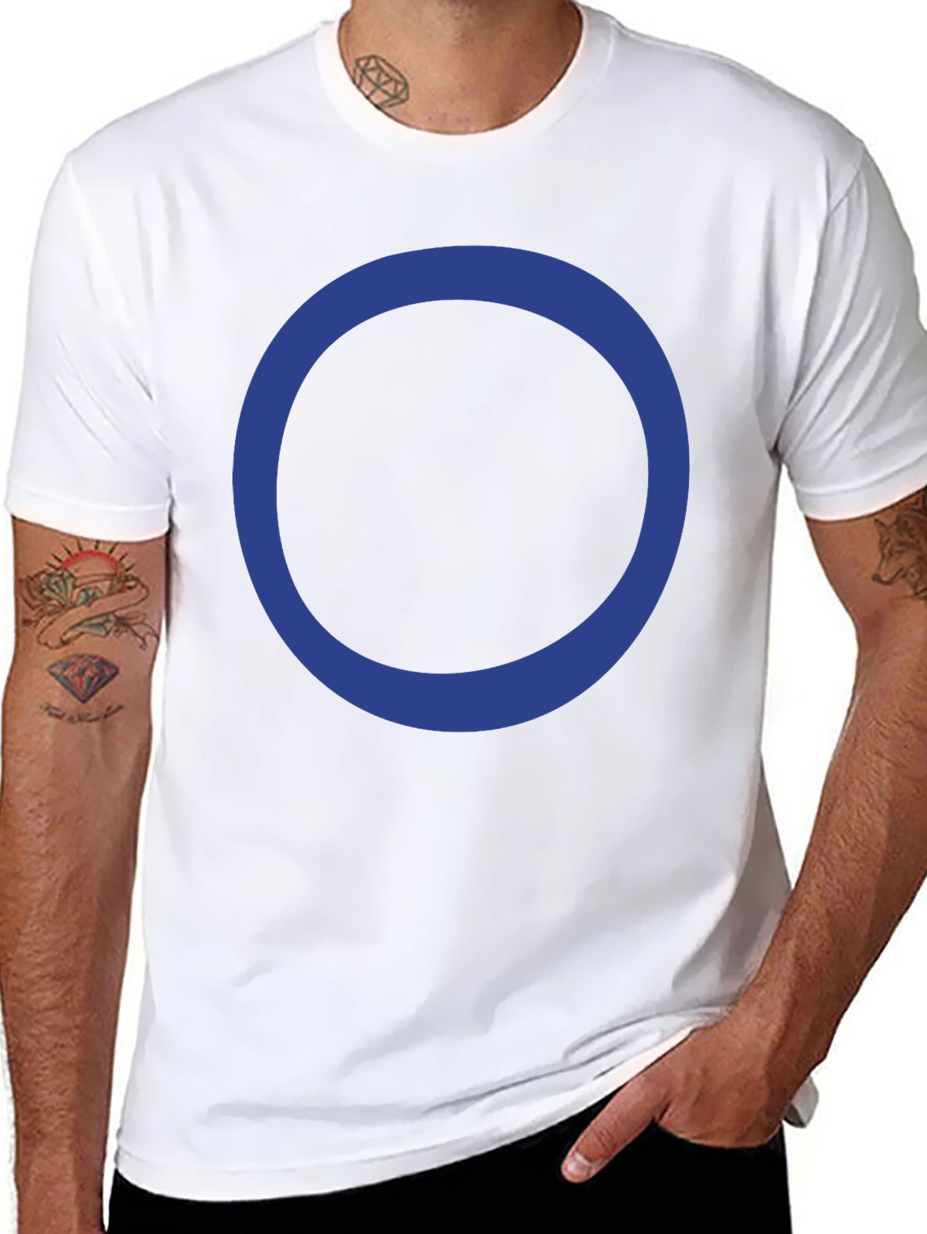 Circle Design Black T-Shirt