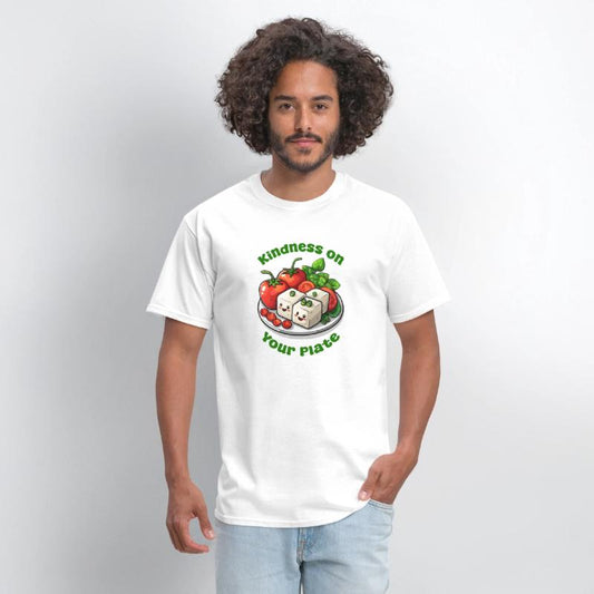 Kindness On Your Plate Vegan Funny Cute Tofu