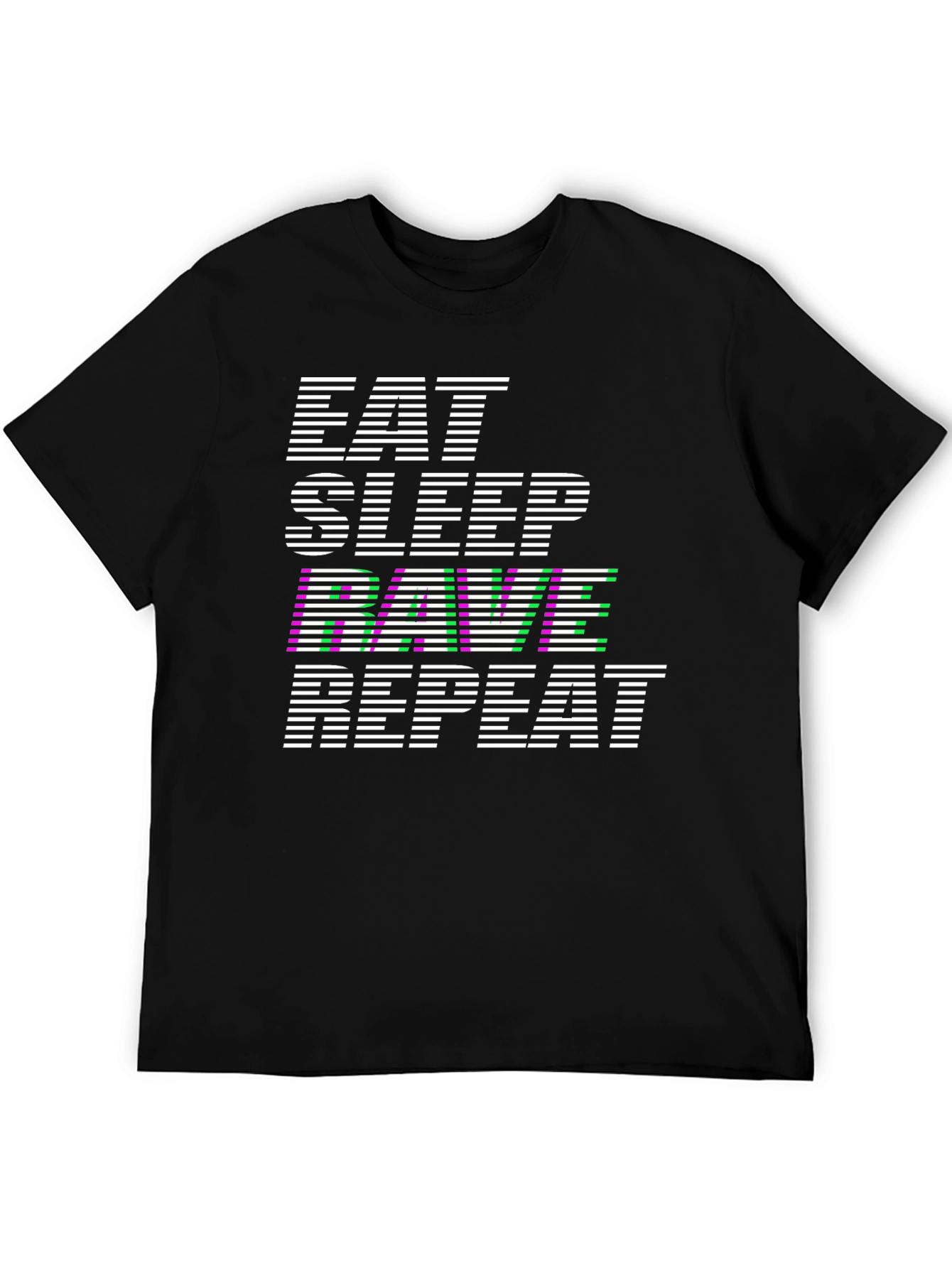 Eat Sleep Rave Repeat Graphic T-Shirt