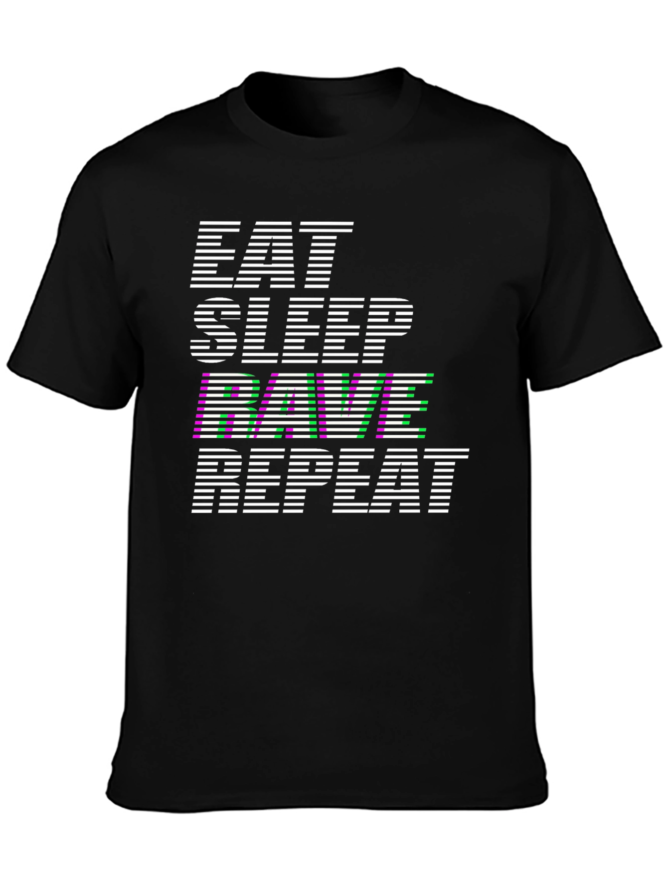 Eat Sleep Rave Repeat Graphic T-Shirt