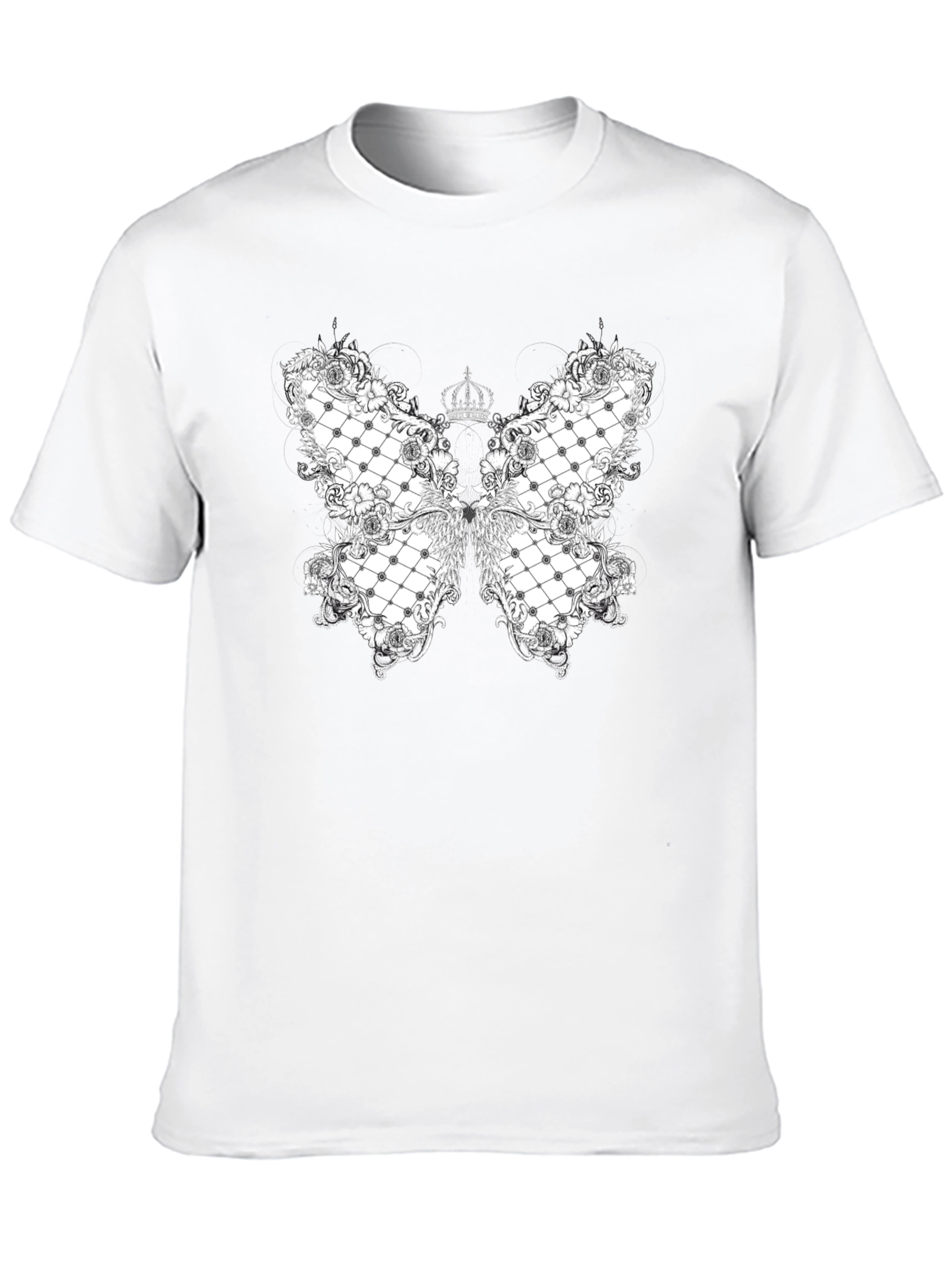 Elegant Butterfly Crown Graphic Tee