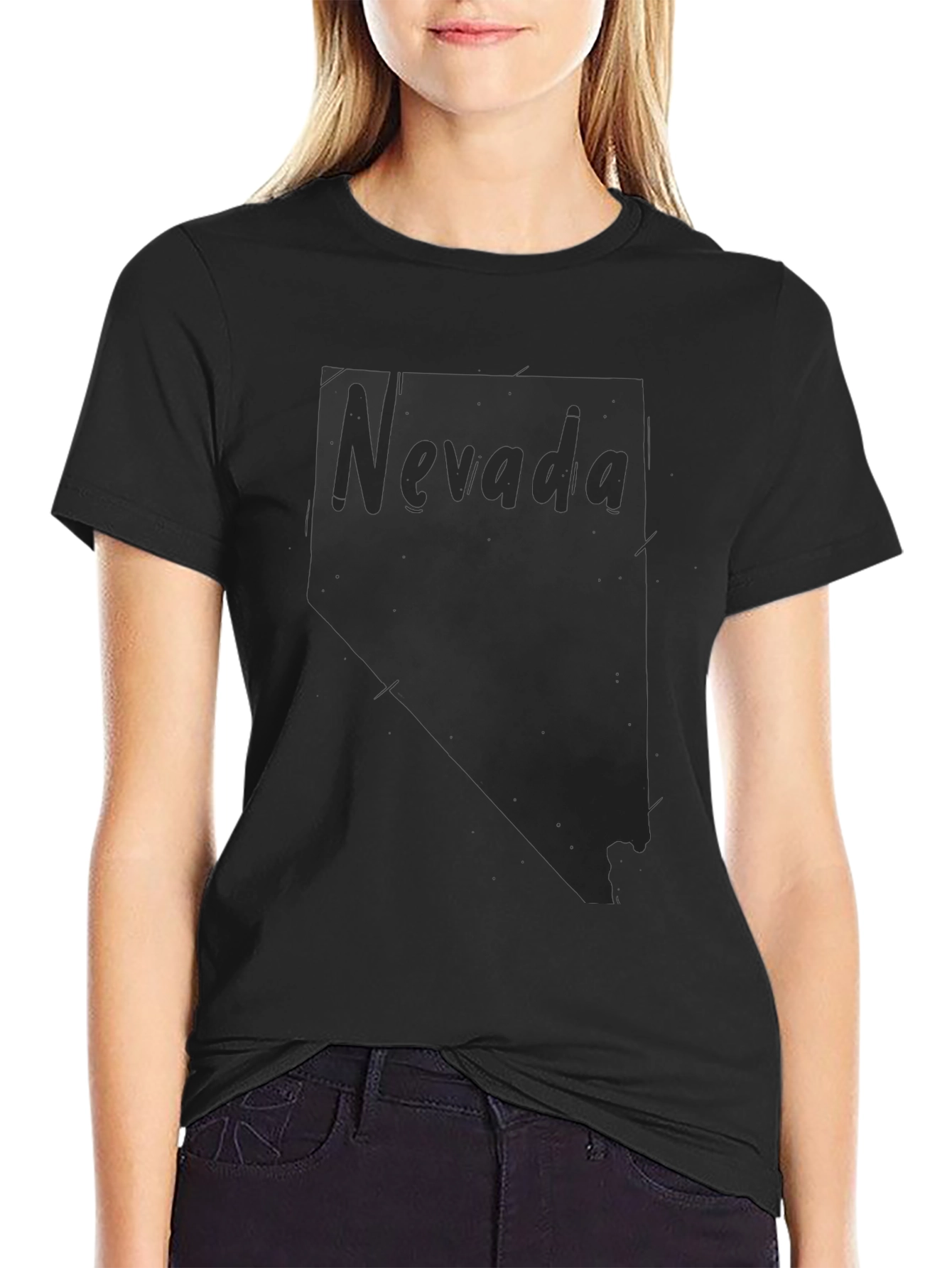 Nevada State Outline Graphic T-Shirt