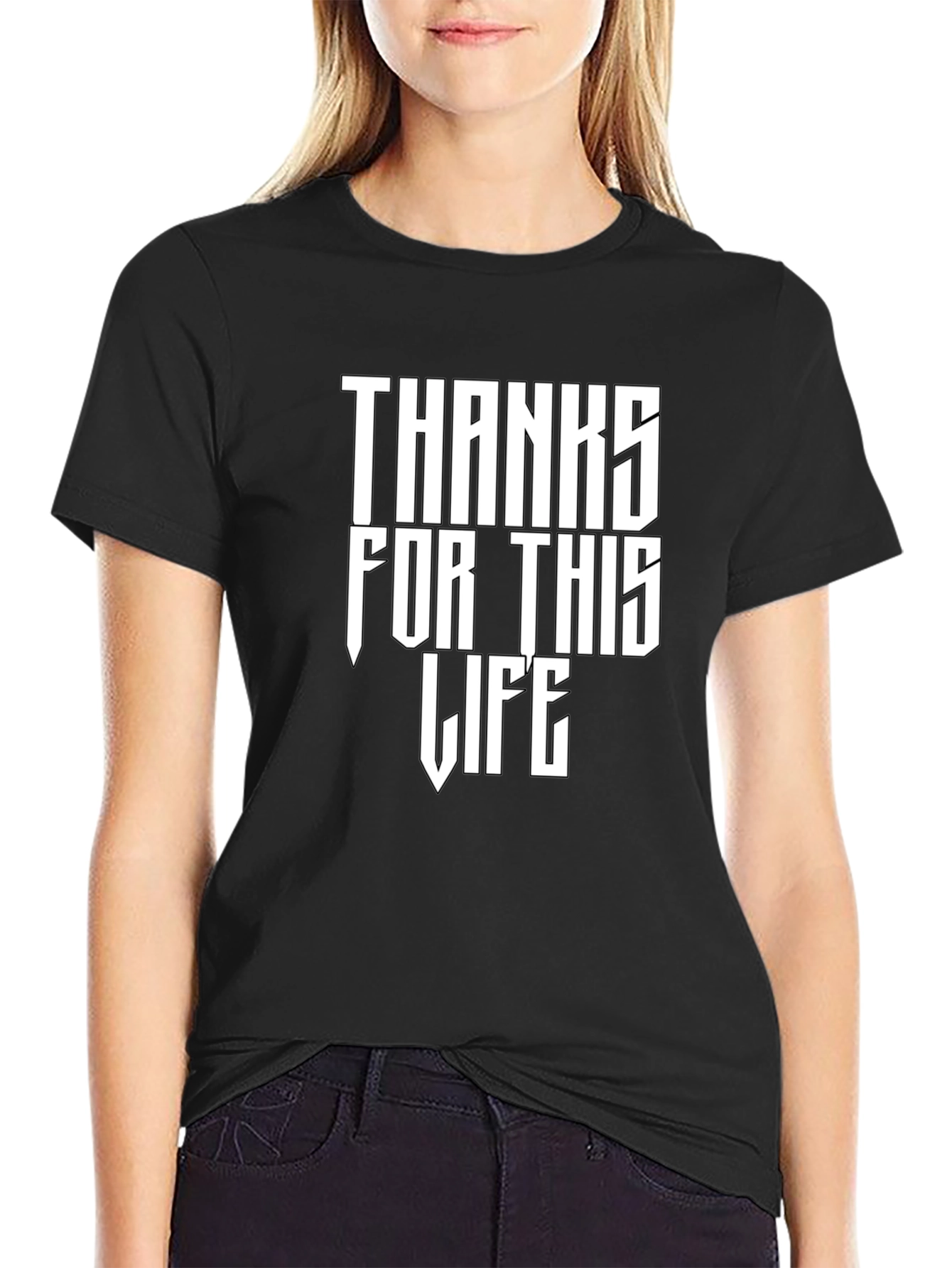 Thanks For This Life Graphic Tee - Black
