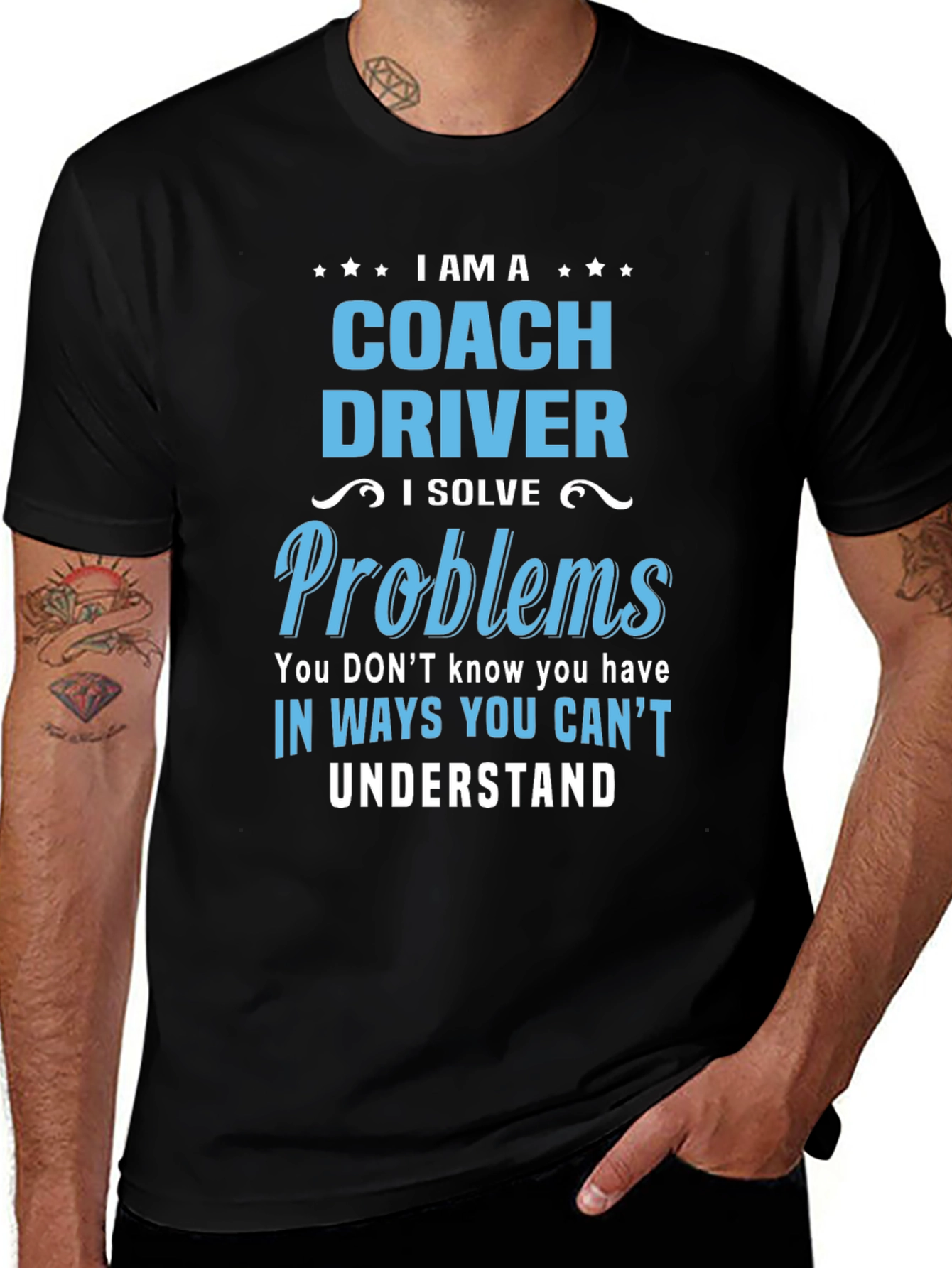 Coach Driver T-Shirt: I Solve Problems Graphic Tee
