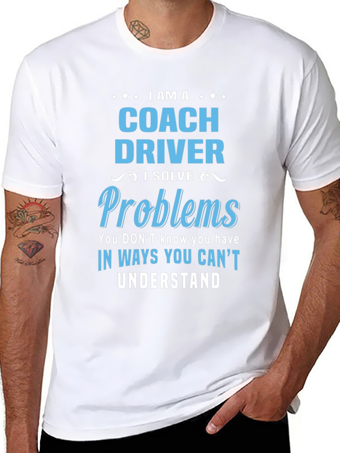 Coach Driver T-Shirt: I Solve Problems Graphic Tee