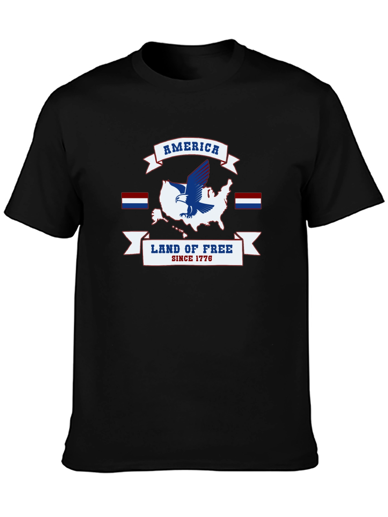 America Land of Free Patriotic T-Shirt