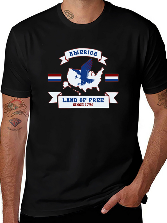 America Land of Free Patriotic T-Shirt