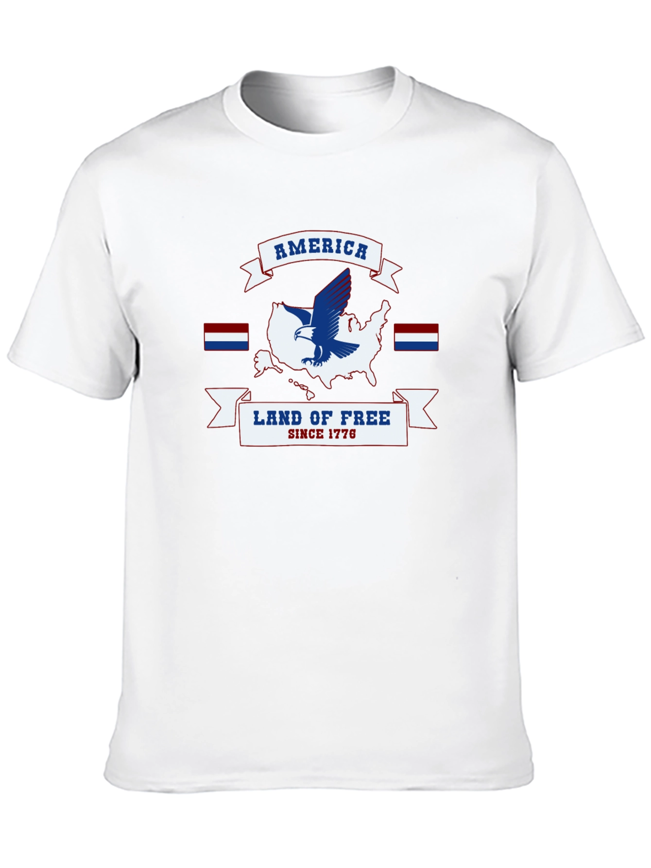 America Land of Free Patriotic T-Shirt