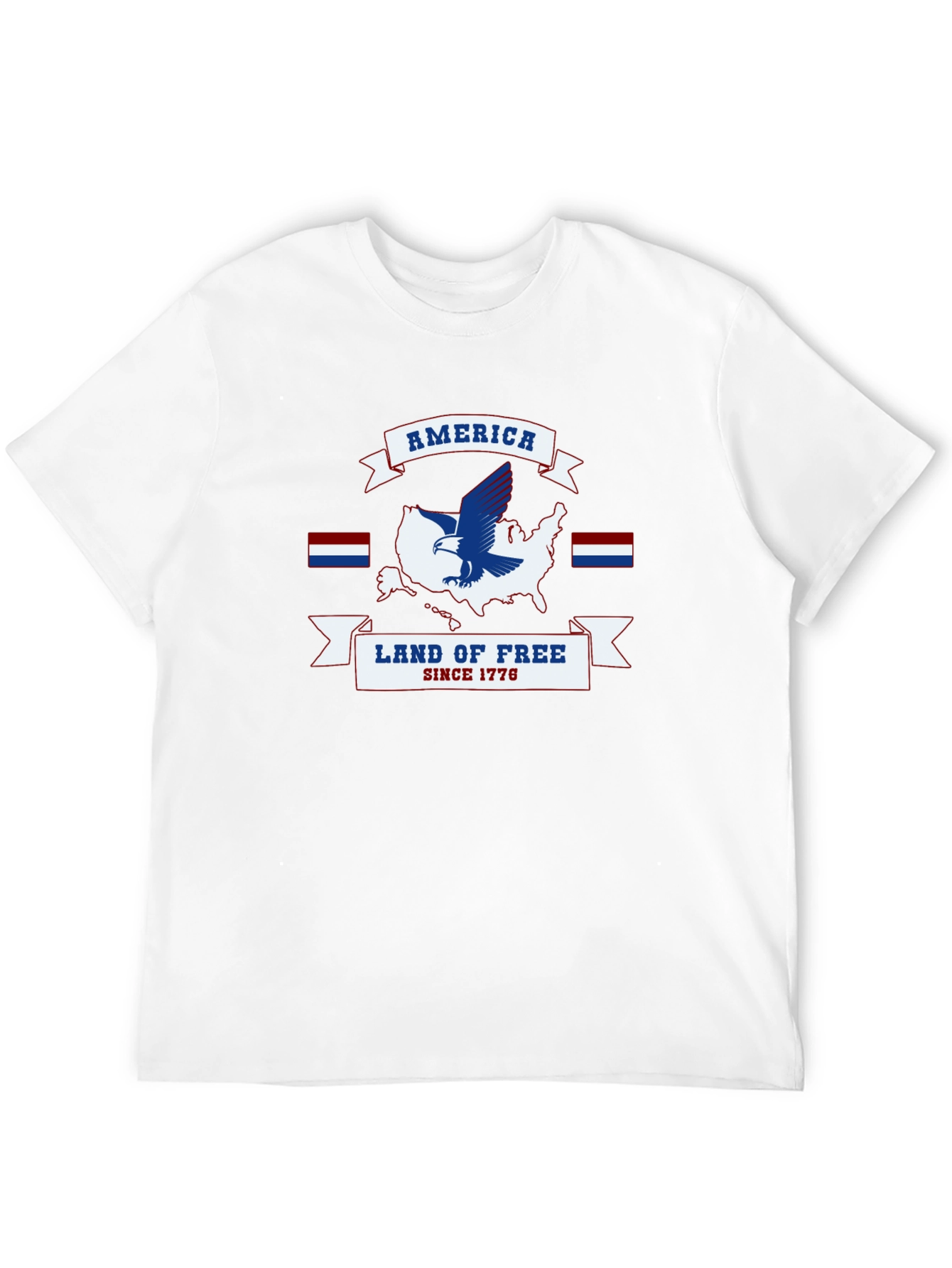 America Land of Free Patriotic T-Shirt