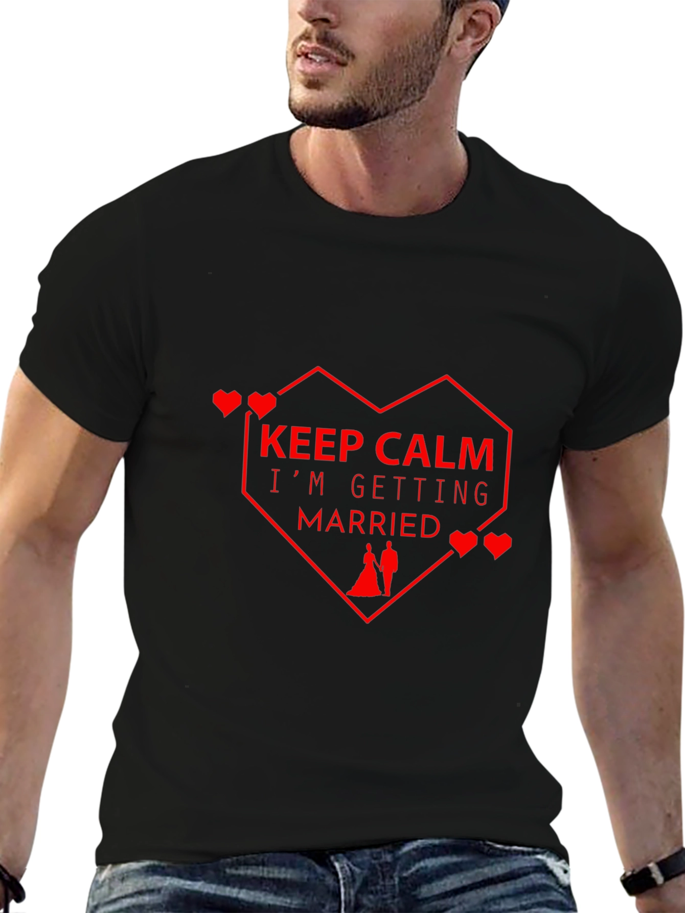 Keep Calm Im Getting Married Black T-Shirt