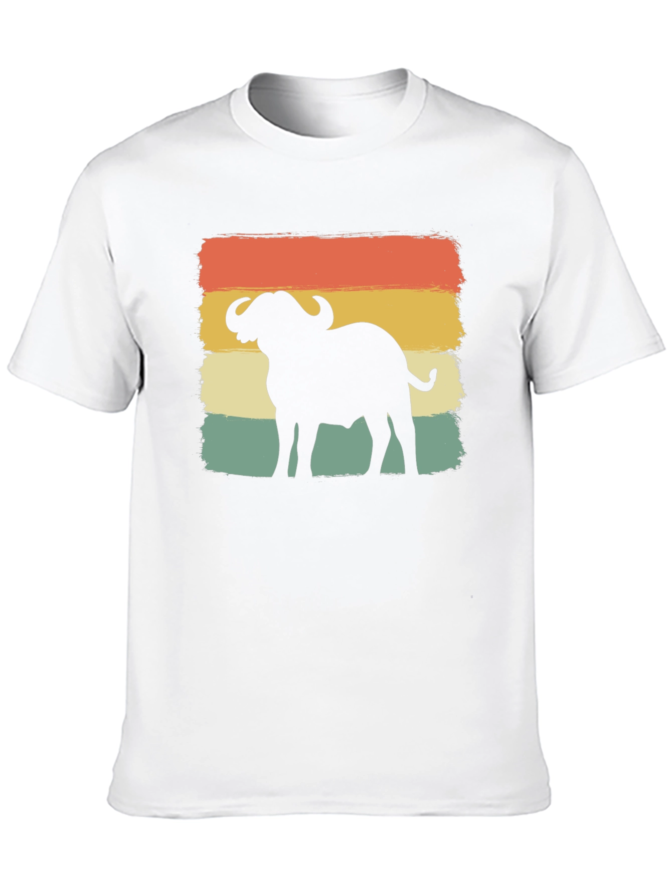Retro Buffalo Silhouette Graphic T-Shirt