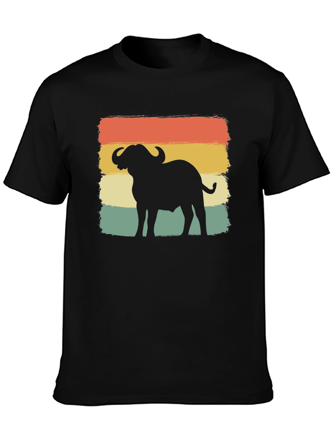 Retro Buffalo Silhouette Graphic T-Shirt