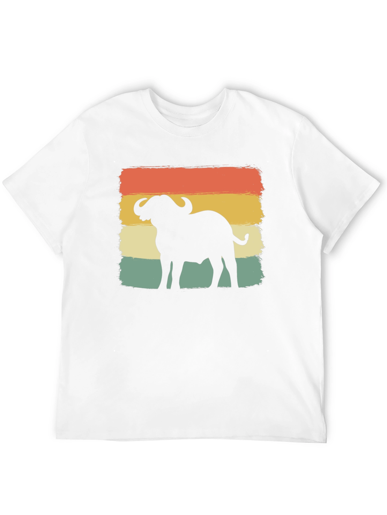 Retro Buffalo Silhouette Graphic T-Shirt