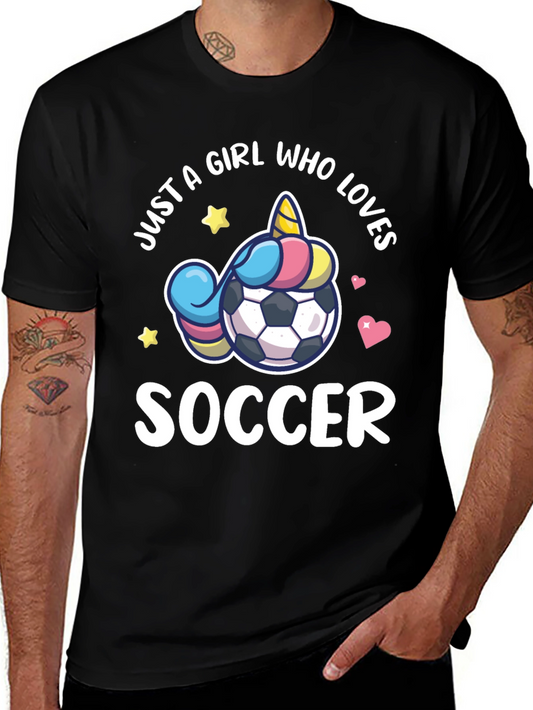 Girls Soccer Unicorn T-Shirt - Love for the Game