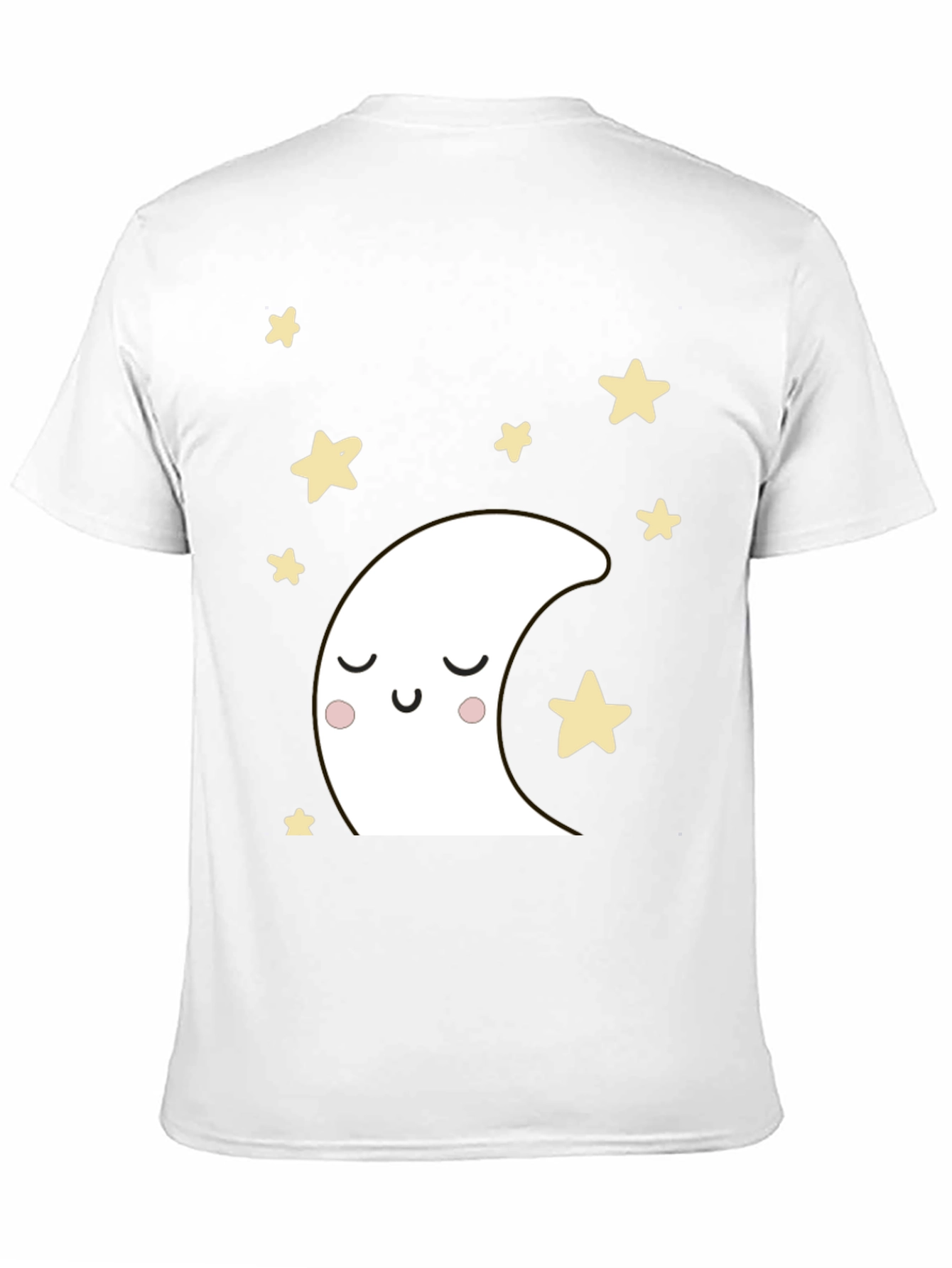 Cute Moon & Stars Black Graphic T-Shirt