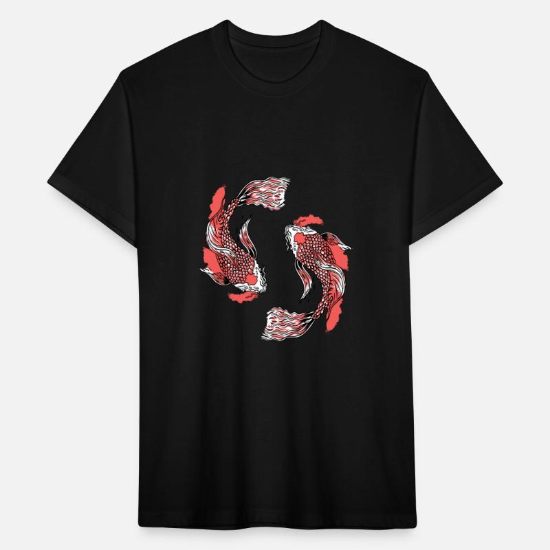 Koi fish yin and yang symbol red koi fishes