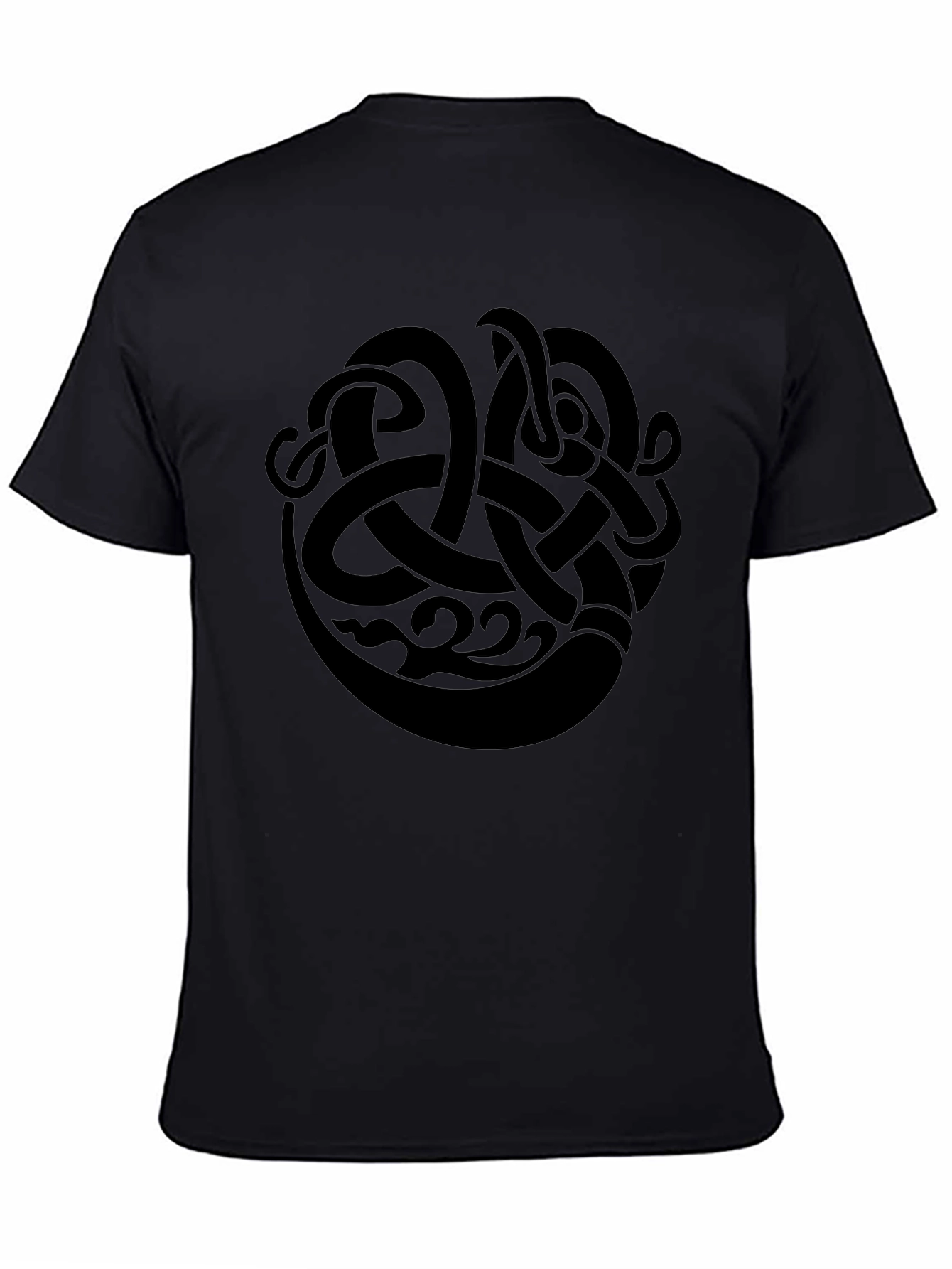 Black Celtic Knot Design T-Shirt