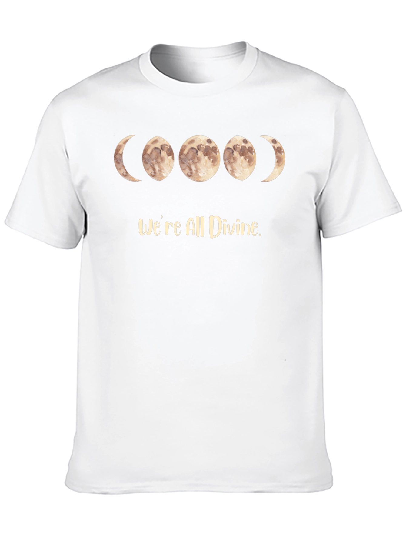 Divine Moon Phase Black T-Shirt