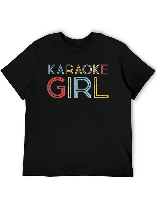 Karaoke Girl Graphic Tee - Retro Style