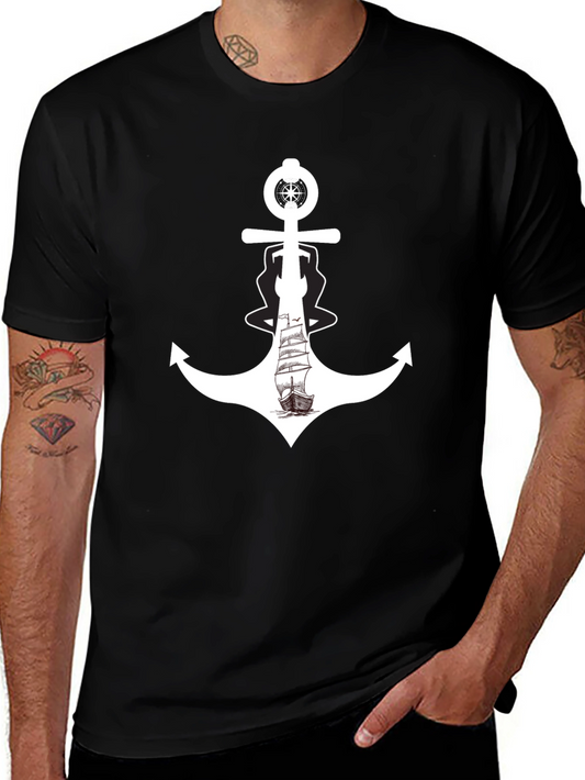Nautical Anchor Ship Graphic Tee