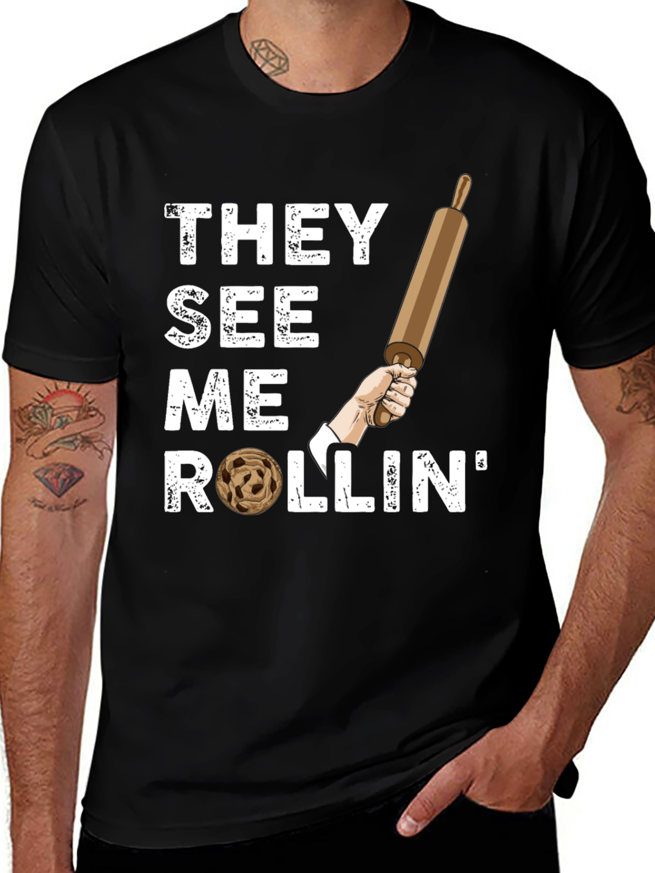 They See Me Rollin T-Shirt - Baking Humor