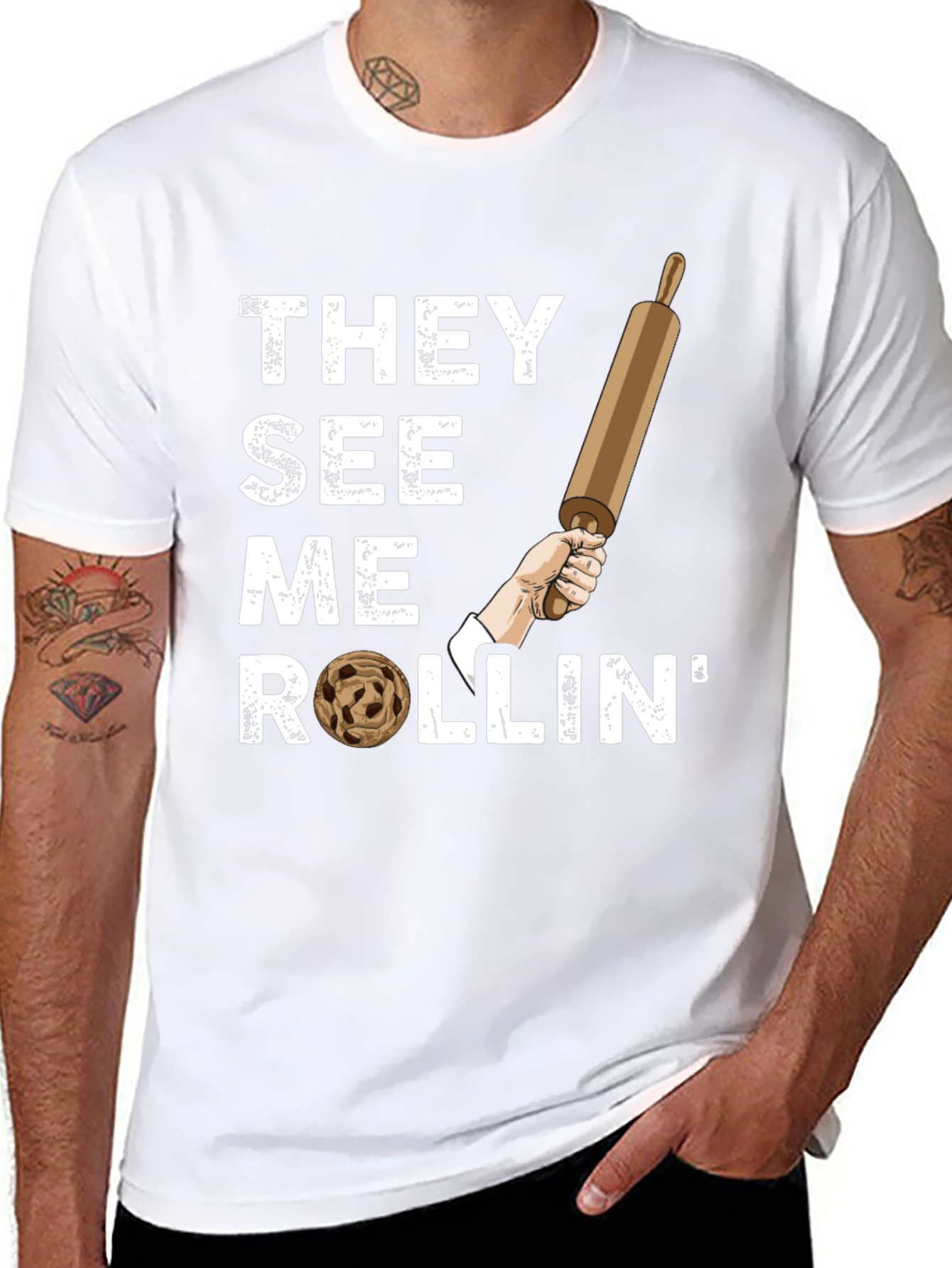 They See Me Rollin T-Shirt - Baking Humor