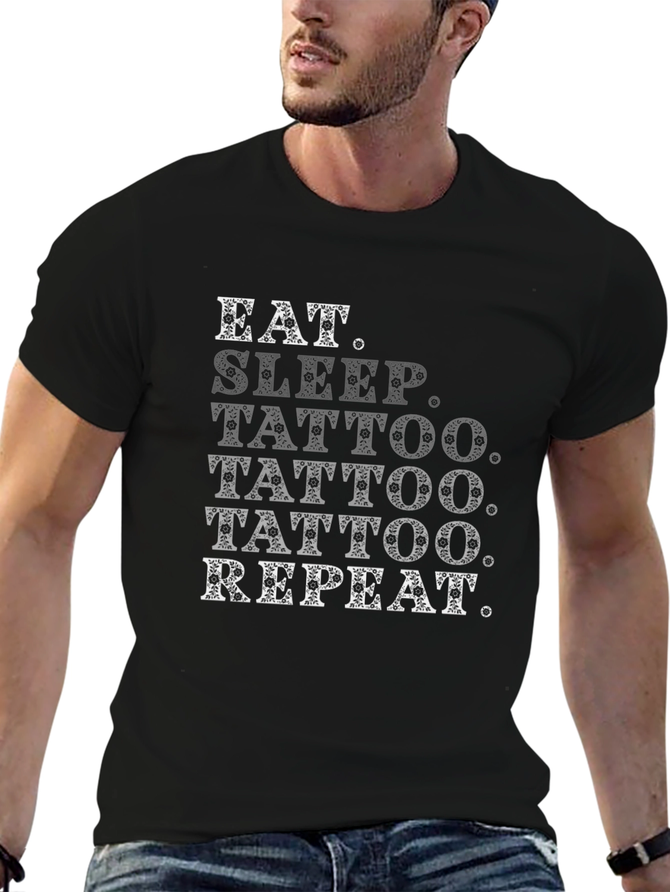 Eat Sleep Tattoo Repeat Graphic Tee