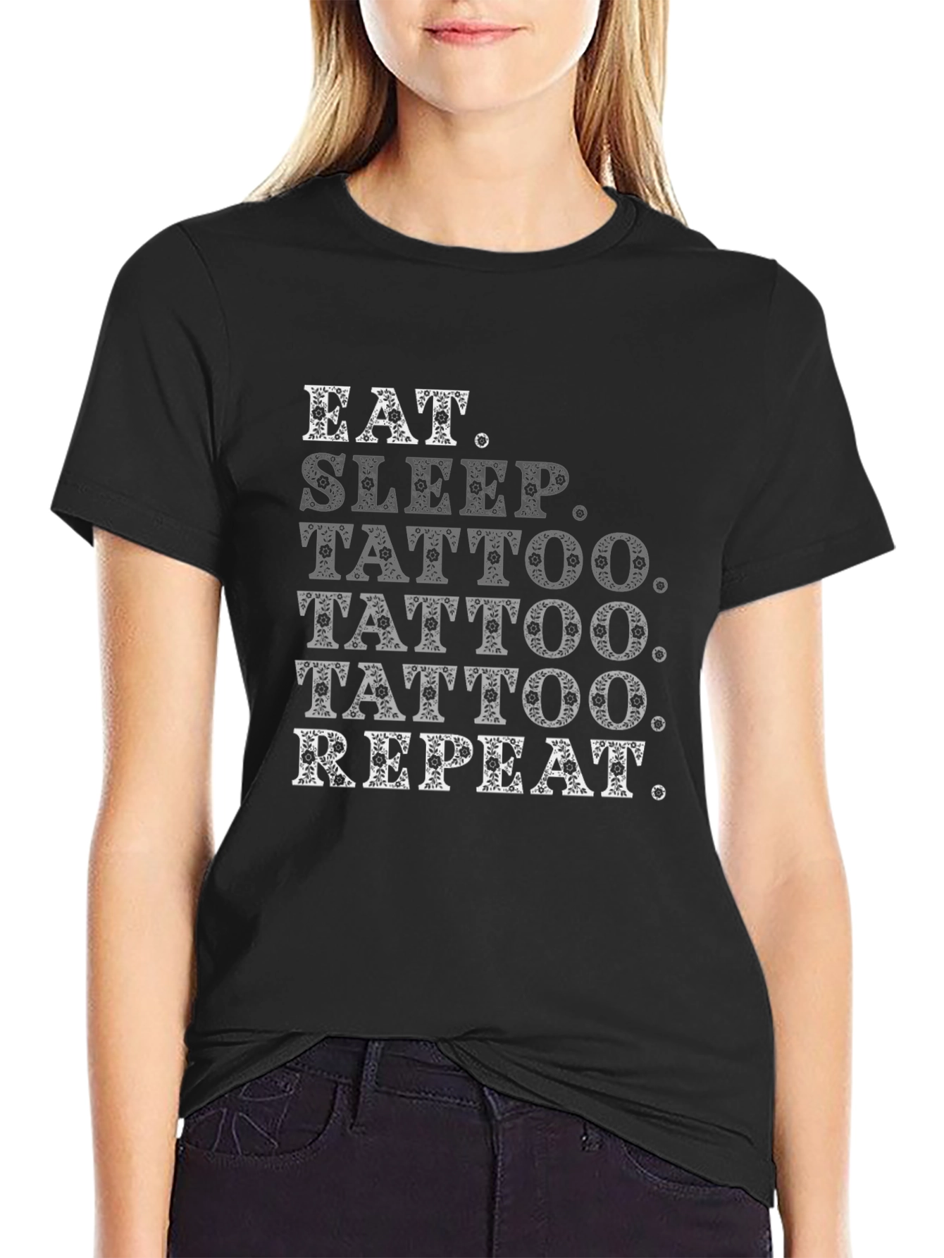 Eat Sleep Tattoo Repeat Graphic Tee