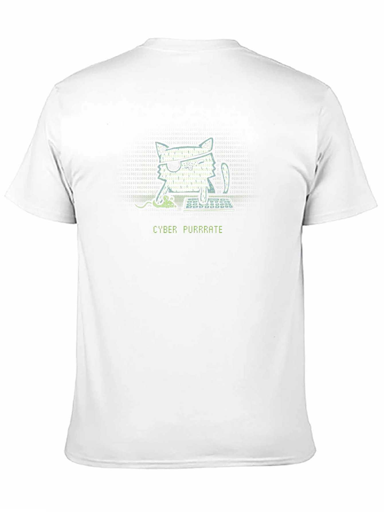 Cyber Purrrate T-Shirt - Hacker Cat