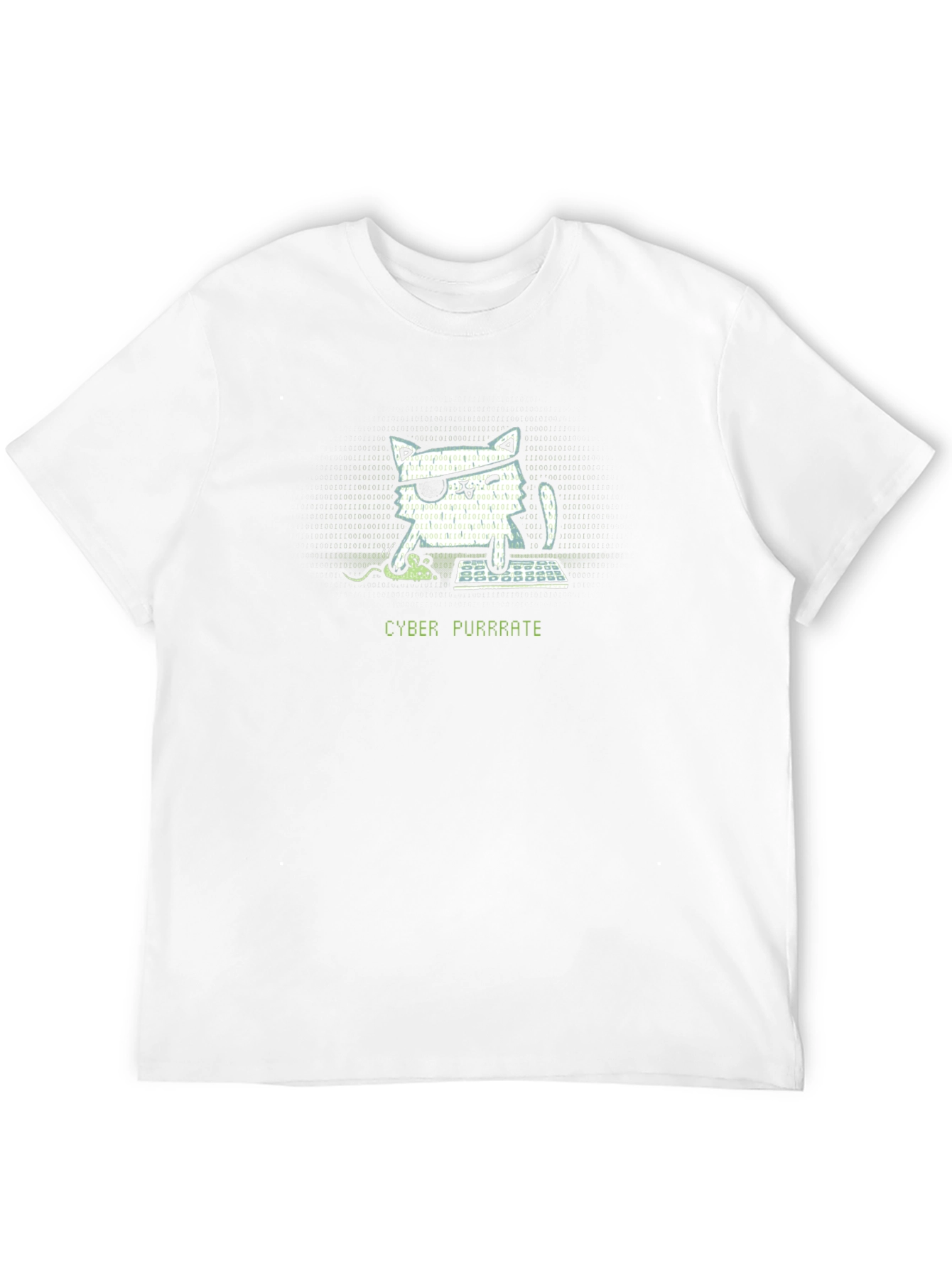 Cyber Purrrate T-Shirt - Hacker Cat